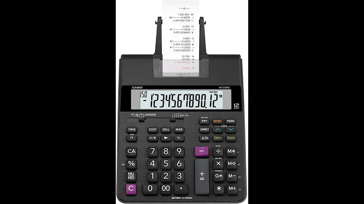 Casio Office Products HR 200RC Mini Desktop Printing Calculator, Black   Office Product.