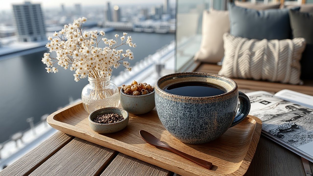 Месяц 1 Cafe Jazz ~ Плавный Босса-Нова для Расслабляющей Кофейной Атмосферы и Учебы