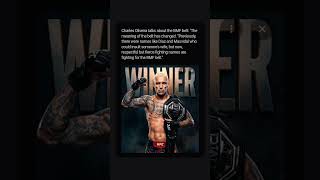 How Charles Oliveira thinks the BMF belt should be earned