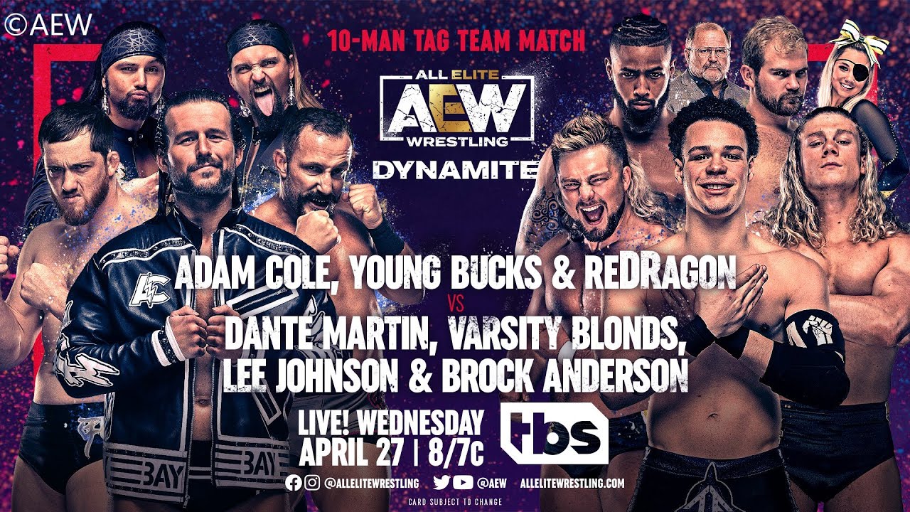 Anderson, Martin, Johnson & Blonds vs Undisputed Elite / Ten Man Tag / AEW Dynamite 
