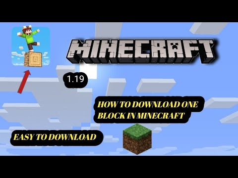 Learn How To Download One Block In Minecraft PE 1.19 Easy Method 🙂 ...