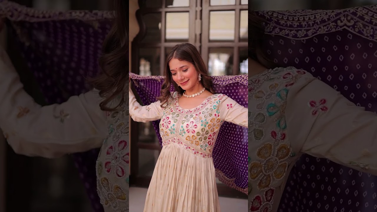 Beige Soft Purple Cosmos Suit