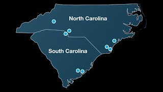How did the Carolinas split apart into North and South Carolina?