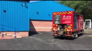 Alpha White Lining car park / road marking at a new warehouse