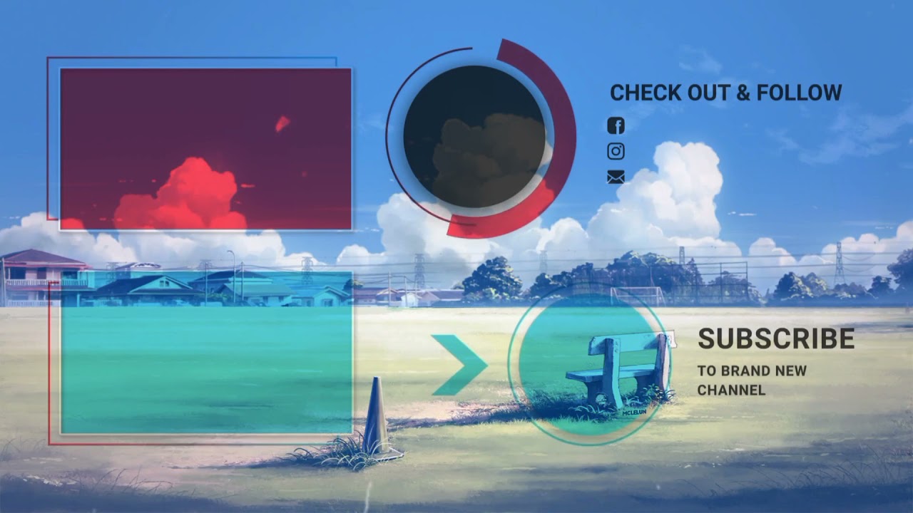 Anime End screen template [non copyright]{2022}