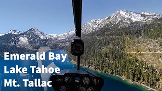 Helicopter views of Emerald Bay (Lake Tahoe) and Mt. Tallac
