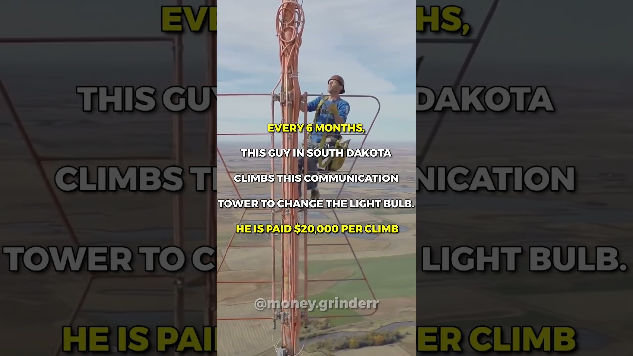Man Climbs Tower for $20,000 