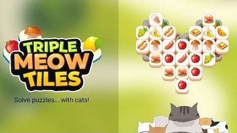 Triple Meow Tiles (by Dadot) IOS Gameplay Video (HD)