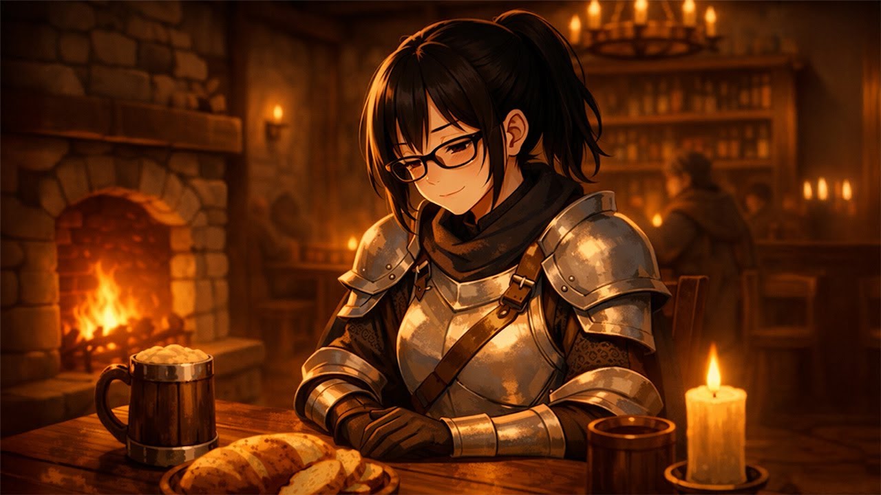 Cozy Fantasy Tavern Music 🍺 | Warm Fireplace Medieval Inn BGM | Study & Relax RPG