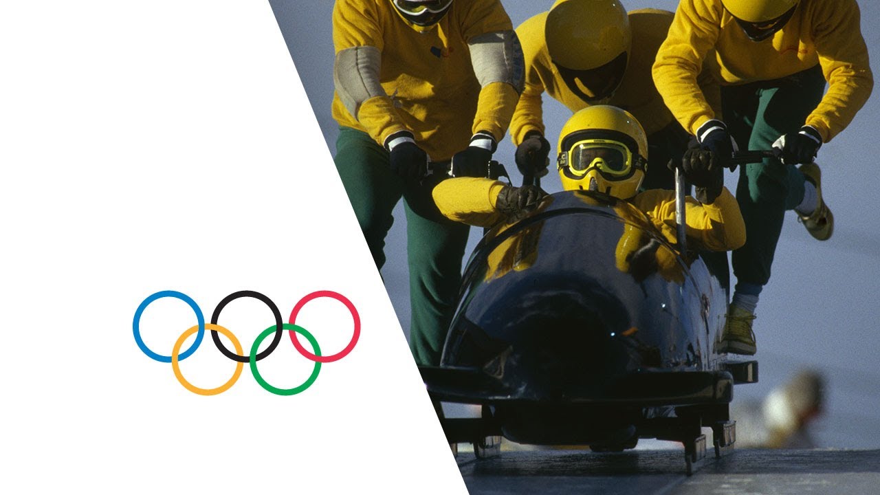 Jamaican Bobsleigh Team Debut At Calgary 1988 Winter Olympics