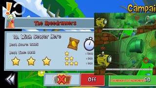 Worms 3 0:16 WR (Hazardless Strat) Sewer Campaign, level 10 screenshot 5