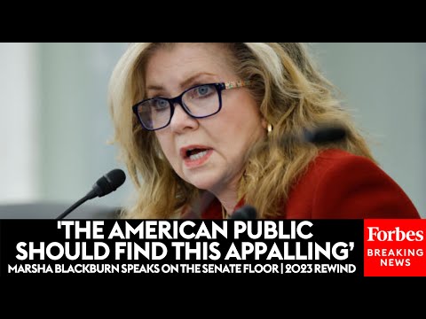 Marsha Blackburn Rips Into Biden Admin During Remarks On The Senate Floor | 2023 Rewind