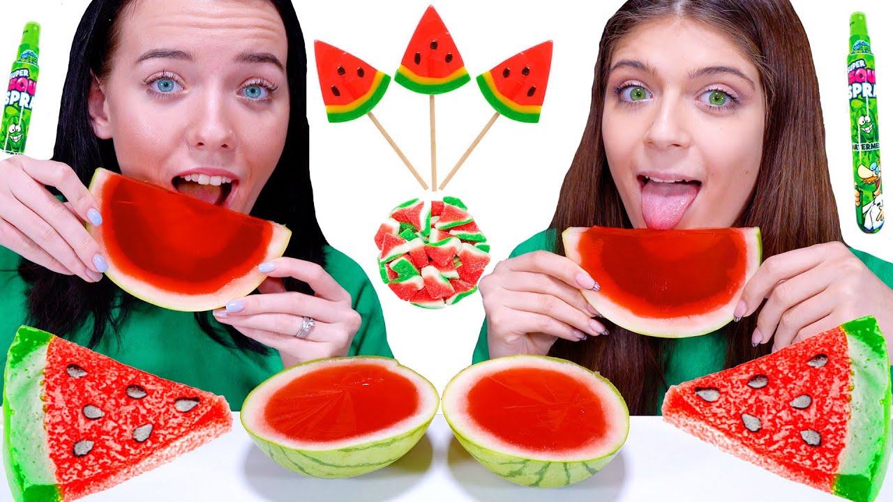 ASMR Watermelon Party *Watermelon Lollipop, Jelly Watermelon, Sour