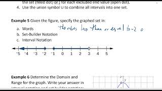 Math 126 1-2 Interval and Set Builder Notation