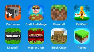 Craftsman, Craft and Merge, Minecraft, RaftCraft, Mixcraft, Master Craft, Block Crazy, Planet Craft screenshot 1