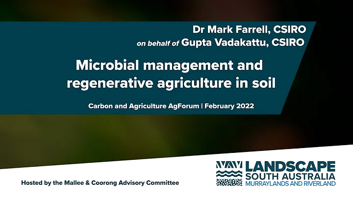 Microbial management and regenerative agriculture ...