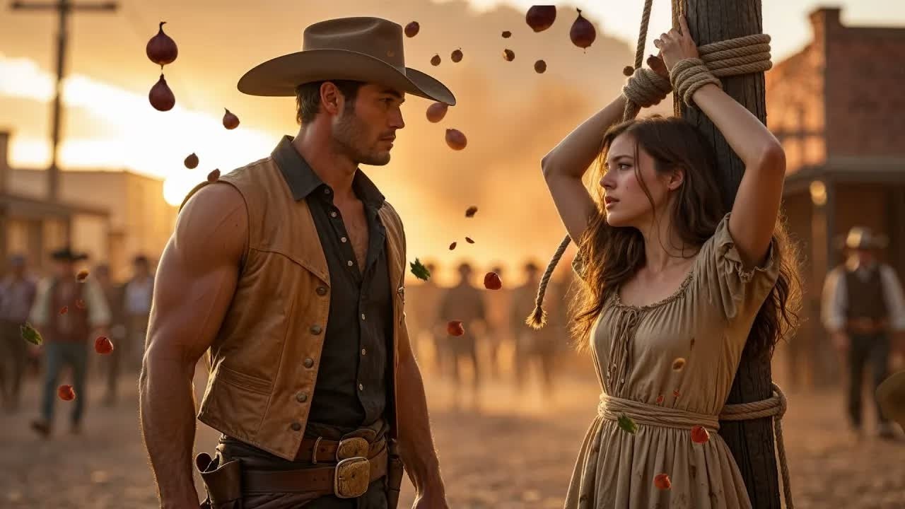 ＂Please, Let Me Go!＂ She Was Tied in the Square for Shame—But the Cowboy Untied Her and Asked…