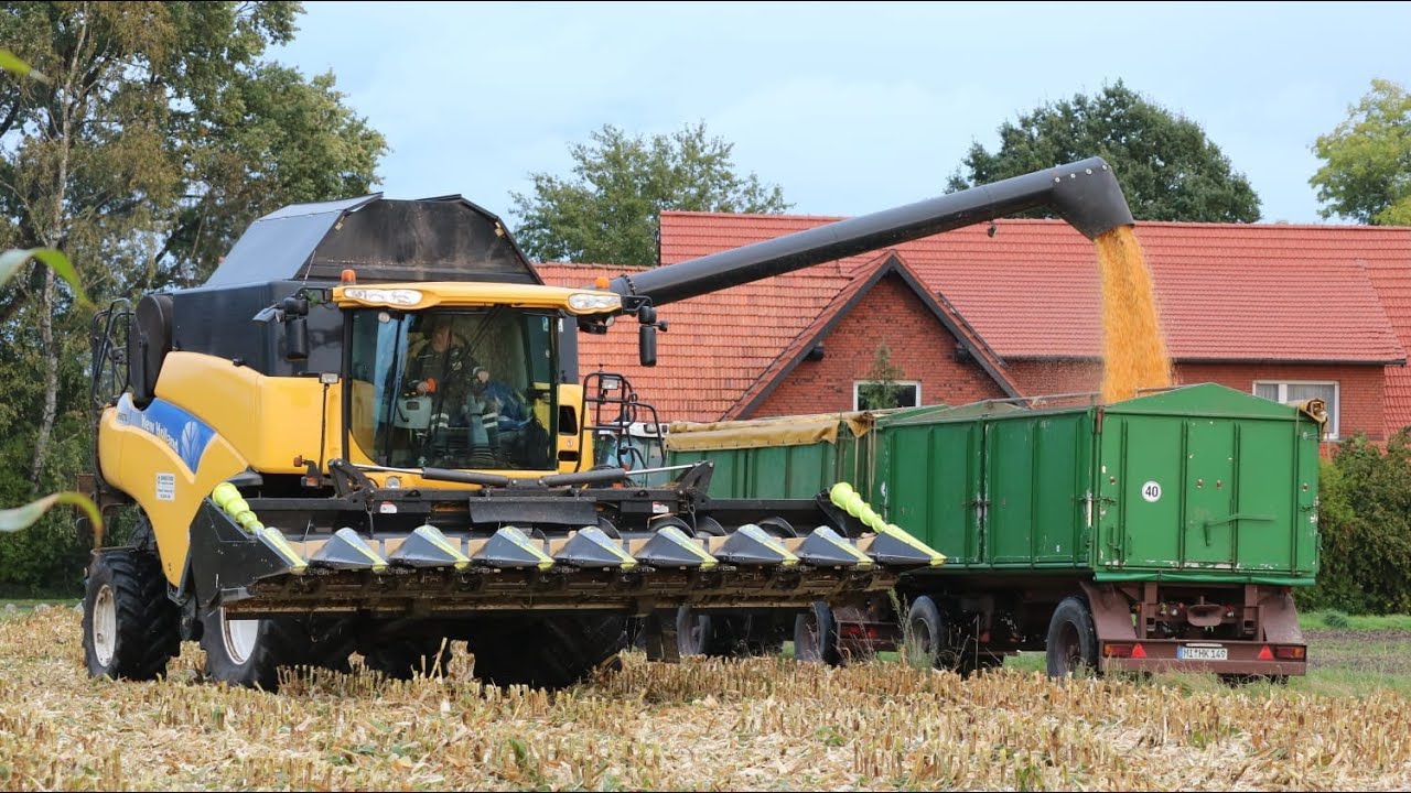 Maisdreschen mit New Holland CR 9070 [original Sound]
