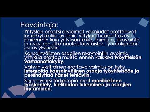 Kansainvälisten osaajien rekrytointi - Suvi pulkkinen