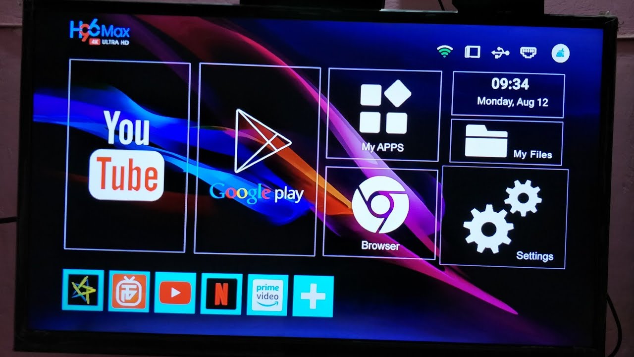 4k Android tv box Pairing Bluetooth remote H96max Rk3318 4/32GB