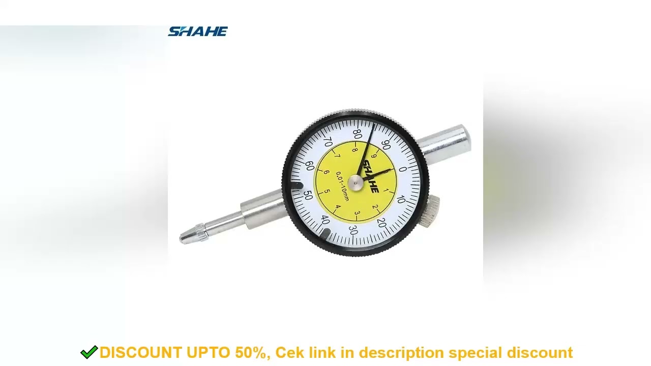 SHAHE MINI Dial Indicator 0-10 mm Meter Precise 0.01 mm Resolution Dial Indicator Gauge Measurin Too