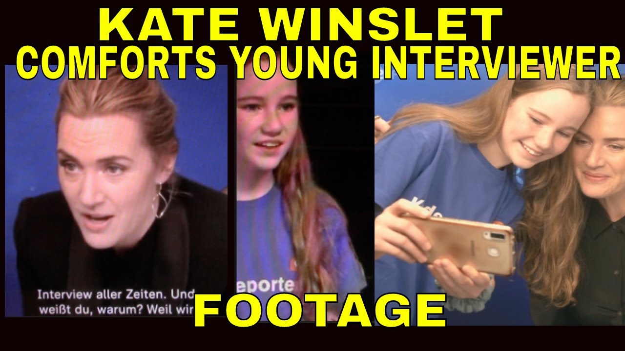 ADORABLE moment KATE WINSLET assures YOUNG INTERVIEWER that the