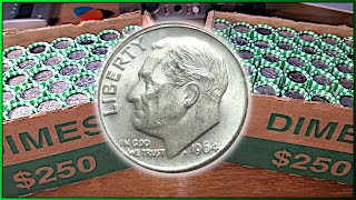 $1500 DIME HUNT! COIN ROLL HUNTING DIMES!!! (MULTIPLE SILVERS FOUND!)