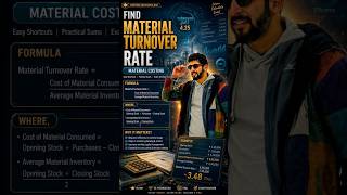Find Material Turnover Rate Easily | Material Costing | VNSGU & CA Students #Shorts