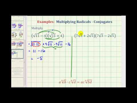 Ex:  Multiply Radical Conjugates - Square Roots