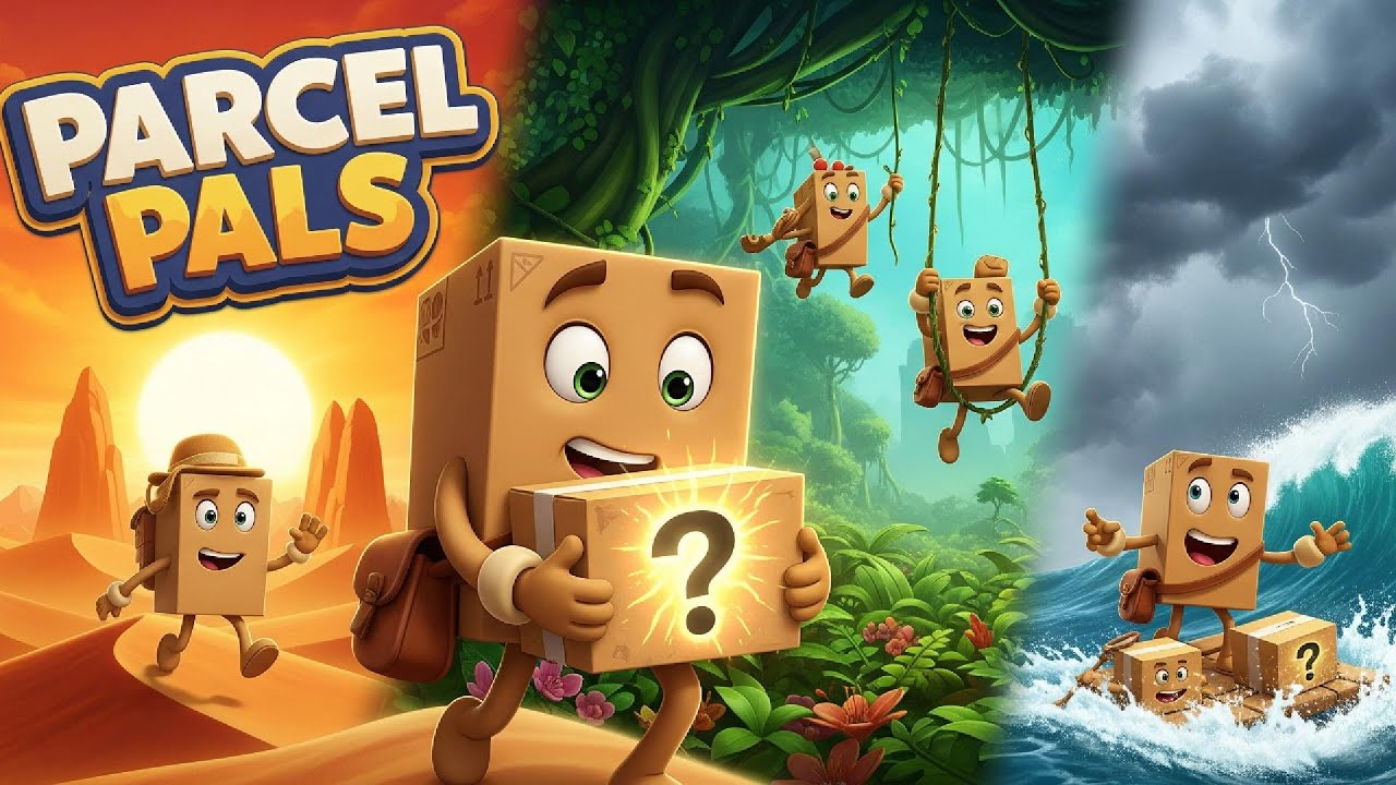 Parcel Pals 📦🚲✨ | Fun Delivery Adventure Cartoon for Kids | Animated Short Story