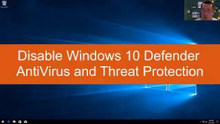 disable windows 10 defender virus and threat protection