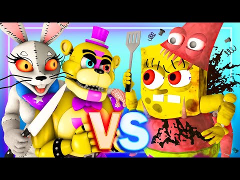 FNAF SECURITY BREACH vs SPONGE BOB ANIMATRONICS - The Movie (3D Animation All Episodes Compilation)