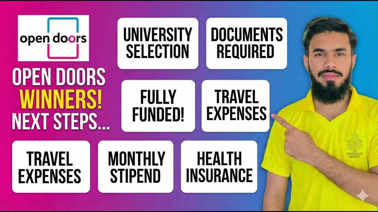 Open Doors 2025 Winners and Runner ups: What To Do Next? (University Selection, Stipend & Visa)