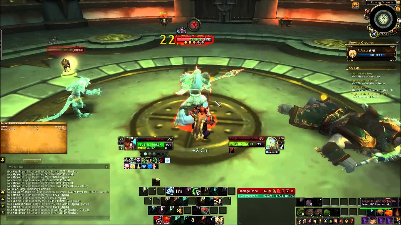 WoW WoD - Proving Grounds - You're Doing it Wrong - Monk Level 100