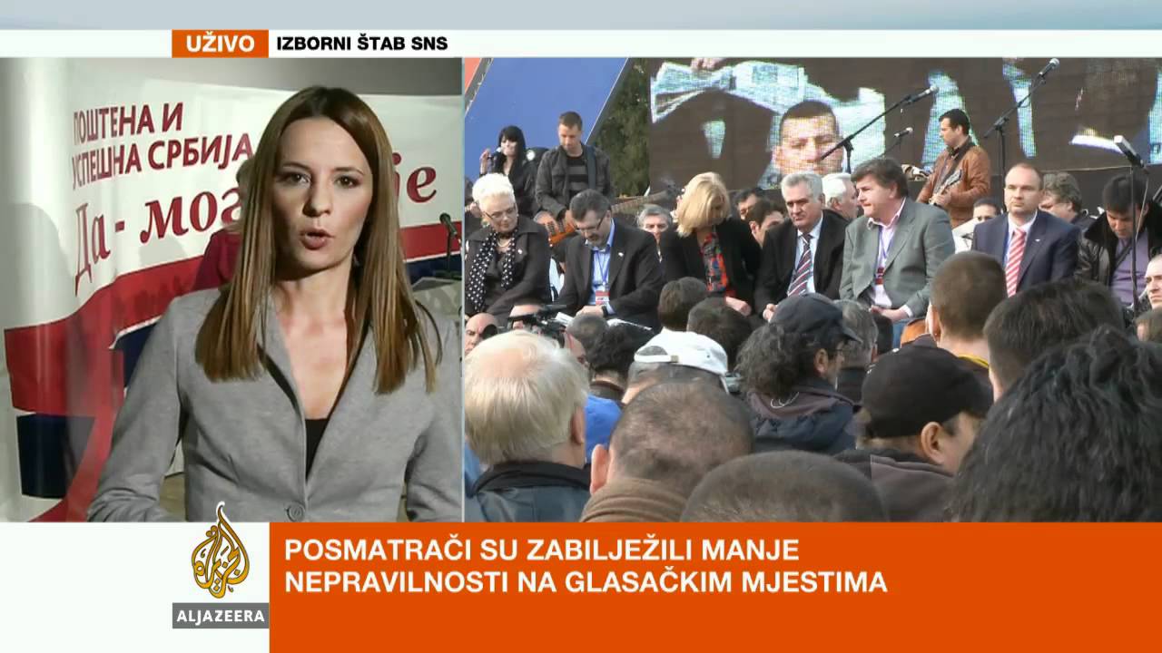 Ivana Momčilović-Odobašić uživo iz izbornog štaba SNS-a - Al Jazeera ...