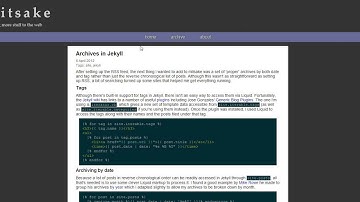 Jekyll tutorial - static blog - pagination and archive section