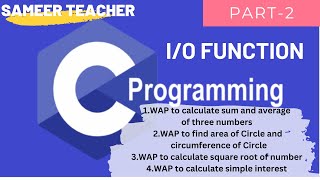 Class 10 Computer Science || NEB board || basic i/o function || part-2