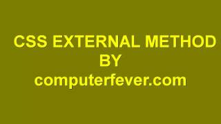 css3-CSS EXTERNAL METHOD-lecture 4