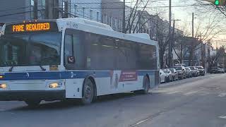 MTA Bus #4512 on the Q39 to LI City Queens Plz with P/R Code FARE REQUIRED on Forest Av