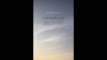 Surah Al Qalam سورة القلم ❤️ Verse 42-45✨