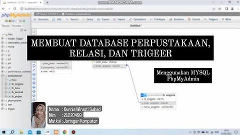 MEMBUAT DATABASE PERPUSTAKAAN - RELASI + TRIGGER