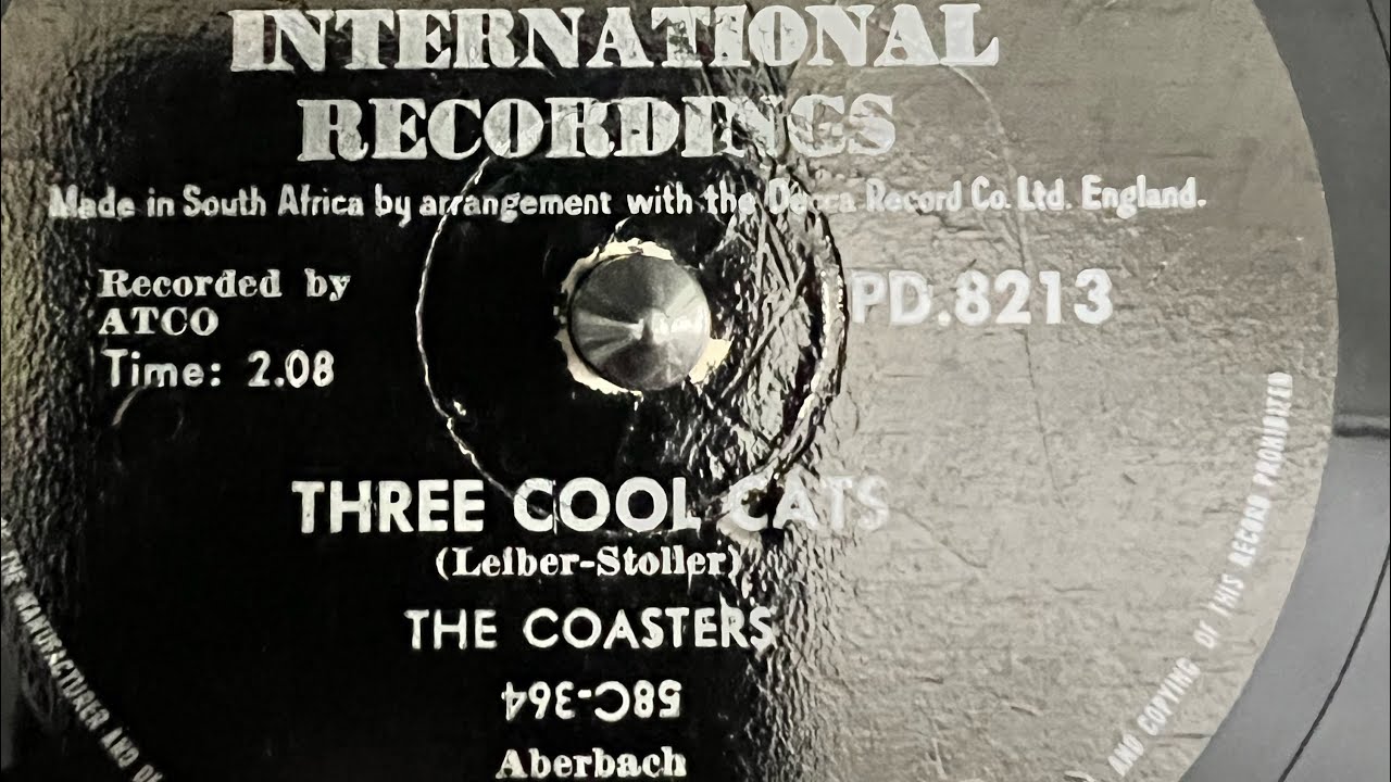 The Coasters Three Cool Cats 78rpm South African Label YouTube