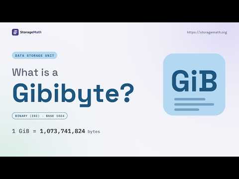 What is a Gibibyte (GiB)? 1 GiB = 1,073,741,824 bytes
