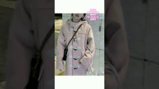 本日のオススメ韓国ファッション( ≧∀≦)ノピンクキルティング厚手のウールコート　冬新作　#韓国ファッション #Pコート#冬コーデ