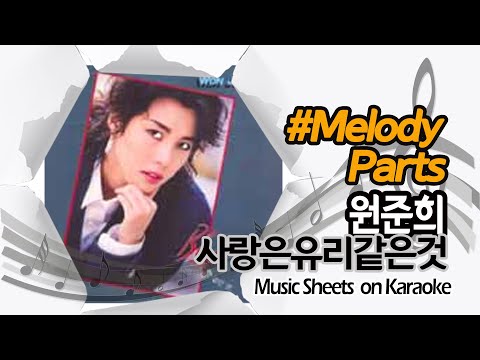 [별다방/동영상악보]  원준희 - 사랑은유리같은것 (Melody Sheets on KARAOKE)