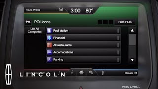 Sync With Mylincoln Touch Navigation - Displaying Points Of Interest How-To Lincoln