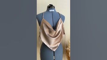 DIY satin cowl neck top- full sewing tutorial on YT page! DIY FASHION. How to sew #sewing #diy #sew