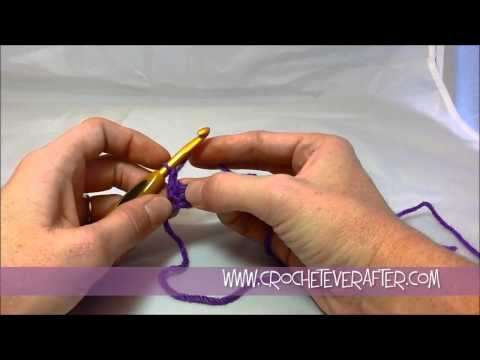 Left Hand Single Crochet Tutorial #2: SC into First Stitch of the Row