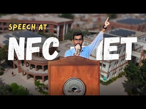 Speech on Azmat e Mustafa Saw at NFC-IET University Multan | ft. Farham ...