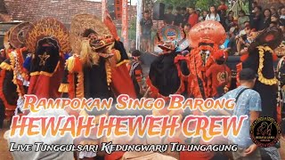 RAMPOKAN SINGO BARONG JARANAN HEWAH HEWEH CREW LIVE TUNGGULSARI KEDUNGWARU TULUNGAGUNG